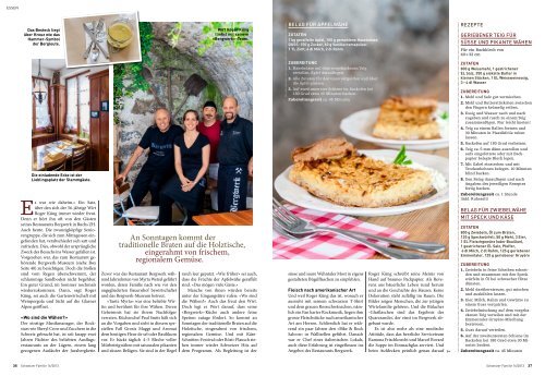 Bericht in der Schweizer Familie / April 2013 - Restaurant Bergwerk ...