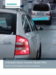 Schranke-Kasse-System Sipark PMA - Siemens Mobility