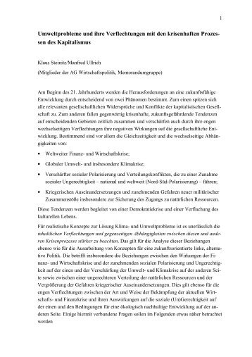 Klaus Steinitz/Manfred Ullrich - Ökologische Plattform der LINKEN