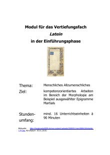 Latein Standardsicherung Nrw