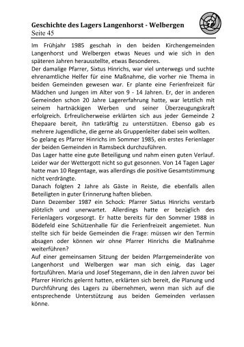 Ferienlager Langenhorst - Website der Gemeinde St. Lambertus ...