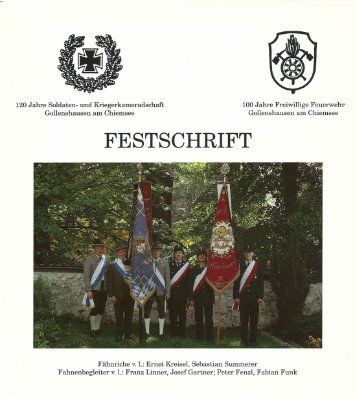 Vereinschronik 1995 zum 100 jährigen Vereinsjubiläum von ...