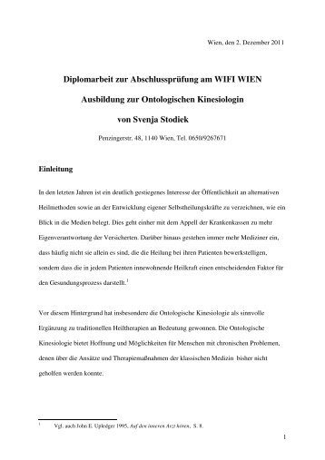 Ontologische Kinesiologie - Wordpress Wordpress