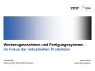 Werkzeugmaschinen und Fertigungssysteme - VKIS