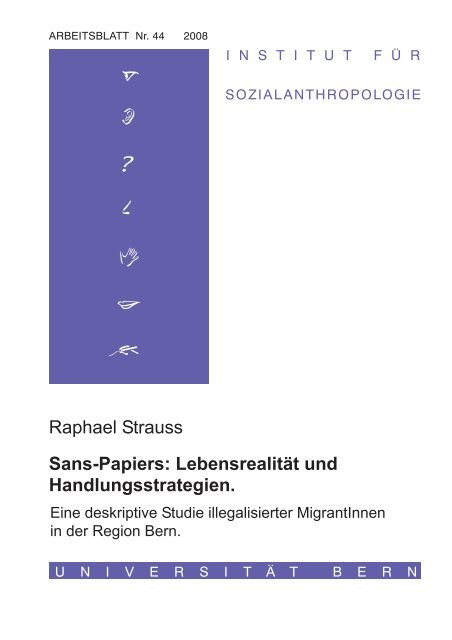Arbeitsblatter Des Instituts Fur Sozialanthropologie Schweizerisches