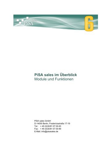 PiSA sales im Überblick Module und Funktionen - it-auswahl.de