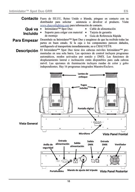 Intimidator Spot Duo ML Quick Reference Guide, Rev. 2 ... - Karma