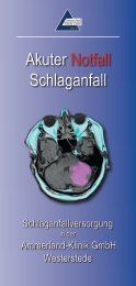 Flyer Stroke Unit - Ammerland-Klinik GmbH