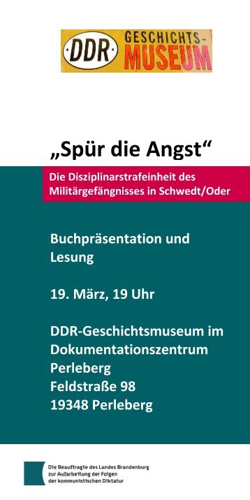 "Spür die Angst" Die Disziplinareinheit im Militärgefängnis Schwedt ...