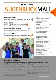 Jugendwohnen/ Jugendsozialarbeit - Kolpinghäuser - Verband der ...