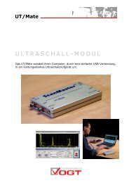UT/Mate Datenblatt - VOGT Ultrasonics GmbH