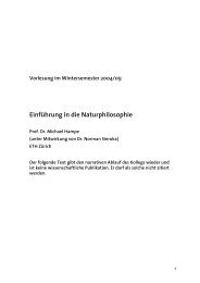 Einführung in die Naturphilosophie (Protoskript) - ETH Zürich