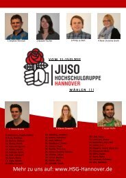 StuRa Zeitung - Jusos Hochschulgruppe Hannover