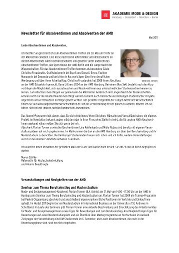 Newsletter 4 - Akademie Mode Design