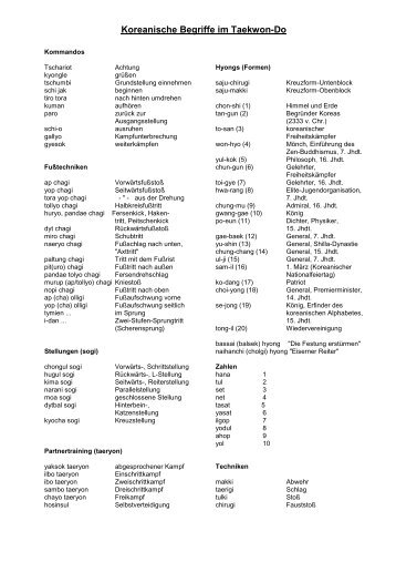 Koreanische Begriffe