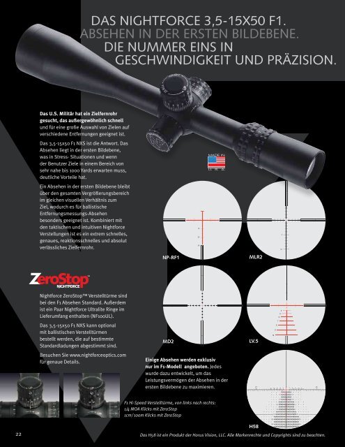 präzise optiken für präzises schiessen - Nightforce Optics, Inc.