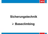 Sicherungstechnik Baseclimbing - BW-ZSA