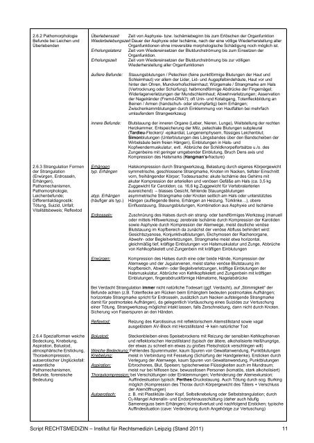 (livide): normal, Zyanose, Erstickung (obere Einflussstauung)