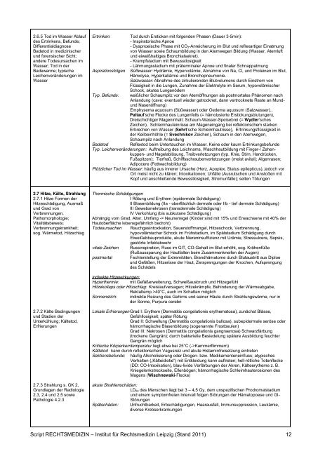 (livide): normal, Zyanose, Erstickung (obere Einflussstauung)