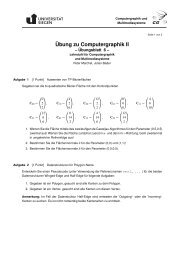 Übungsblatt 6 - Computergraphik und Multimediasysteme