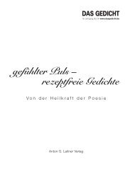 und Editorial DAS GEDICHT 16 als PDF - Anton G. Leitner Verlag ...