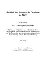 Überblick über den Stand der Forschung im ÖPNV - GAWO e.V.