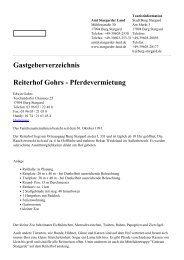 Gastgeberverzeichnis Reiterhof Gohrs ... - Burg Stargard