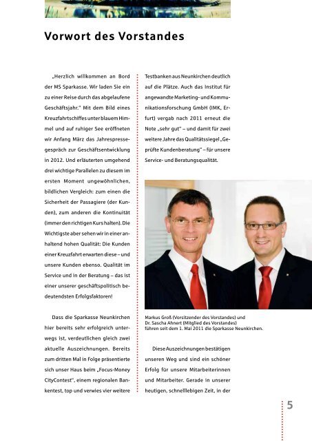 Gesamt-Jahresbericht 2012 - Sparkasse Neunkirchen