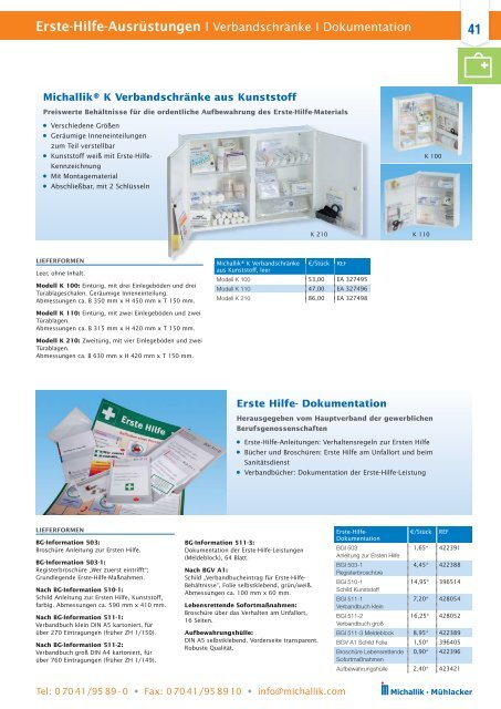 Katalog Erste Hilfe 2013 - Fritz Oskar Michallik GmbH & Co.