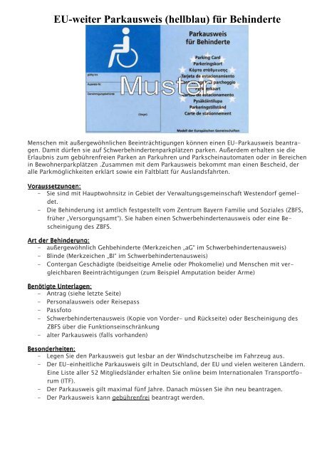 Bayernweiter Parkausweis