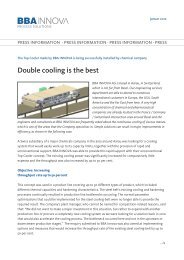 Double cooling is the best - BBA Innova