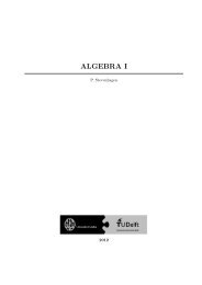 ALGEBRA I - Mathematisch Instituut Leiden - Universiteit Leiden