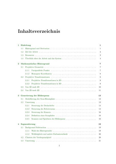 Inkrementelle Akquisition von 3D-Objektmodellen - Institut für ...