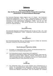 Satzung für die Kompostieranlage - Gemeinde Marpingen