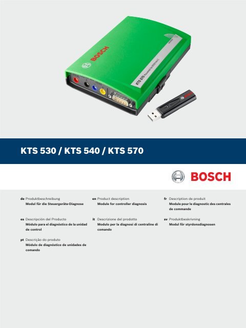 Betriebsanleitung KTS 530/540/570 - Bosch Diagnostics