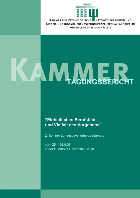 Tagungsband Landespsychotherapeutentag 2005 (PDF, 4749 kb)