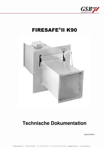 FIRESAFE II K90 Technische Dokumentation - GSBmbH