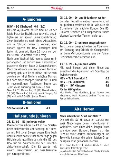 20. Dez. 2009 - SV Hinterzarten