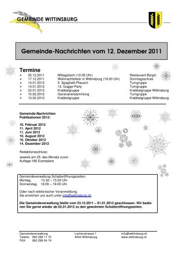 12.12.2011 - Gemeinde Wittinsburg