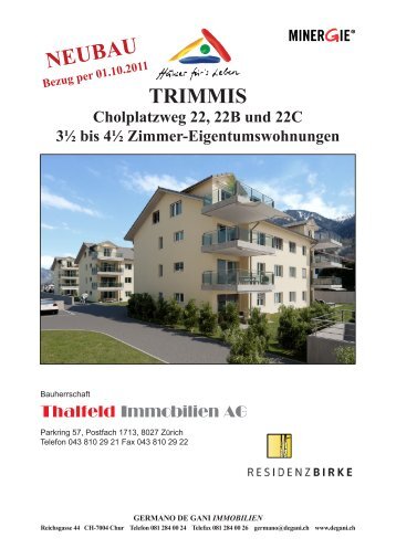 NEUBAU - Immobilien Chur - degani.ch