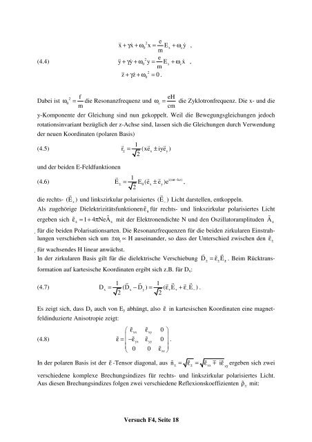 FK04 Magnetooptischer Kerr-Effekt (MOKE) - 2. Physikalisches ...