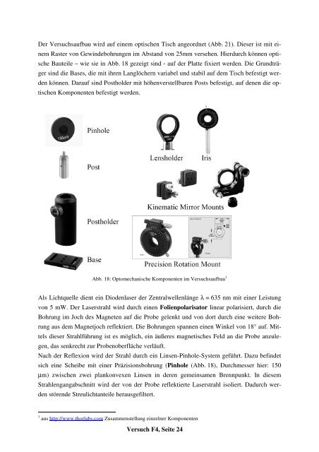 FK04 Magnetooptischer Kerr-Effekt (MOKE) - 2. Physikalisches ...