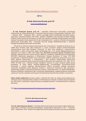 dr hab. Katarzyna Krasoń, prof. US(92).pdf - Uniwersytet Szczeciński