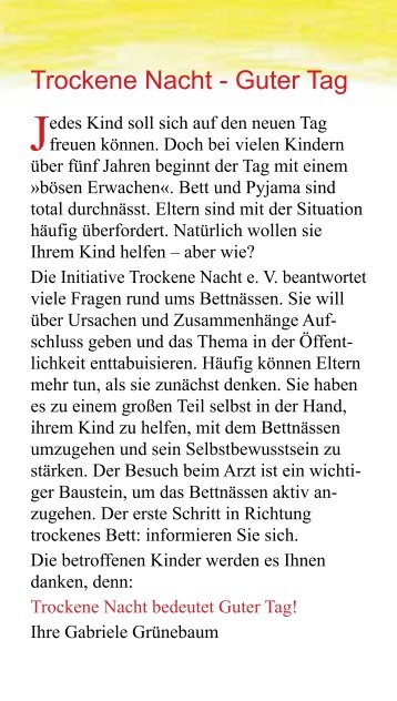 Trockene Nacht - Guter Tag - Initiative Trockene Nacht