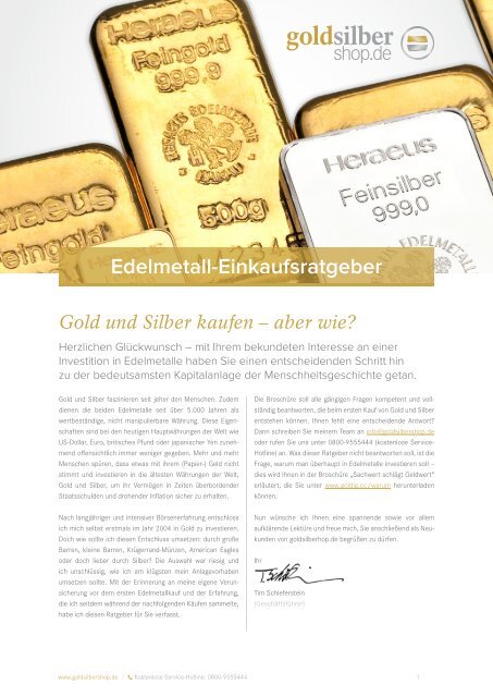Edelmetall-Einkaufsratgeber - Gold-Silber-Shop