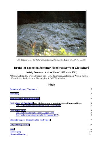 Droht im nächsten Sommer Hochwasser vom Gletscher?