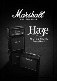 Marshall Bedienungsanleitung Haze Serie: MHZ40C und MHZ15