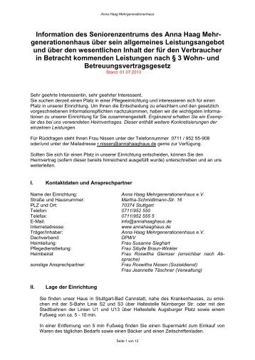 Allgemeine vorvertragliche Informationen (pdf) - Anna-Haag-Haus e.V.