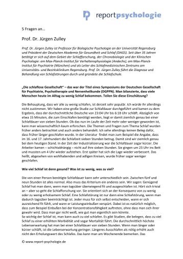 5 Fragen an Prof Dr Juergen Zulley.pdf, Seiten 1-4 - Report ...