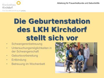 Unsere Geburtshilfeabteilung - LKH Kirchdorf